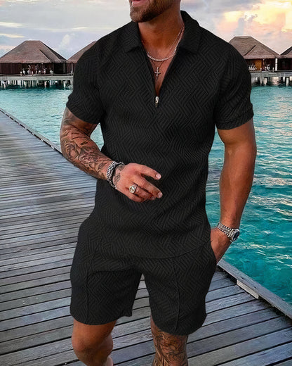 Ensemble Polo Et Short Avec Fermeture Boutonnée Pour Homme | Idéal Pour L’été