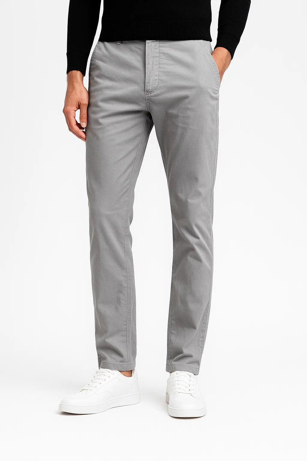 Pantalon Chino Droit pour Homme avec Taille Confortable | Idéal pour le Travail et les Sorties Quotidiennes