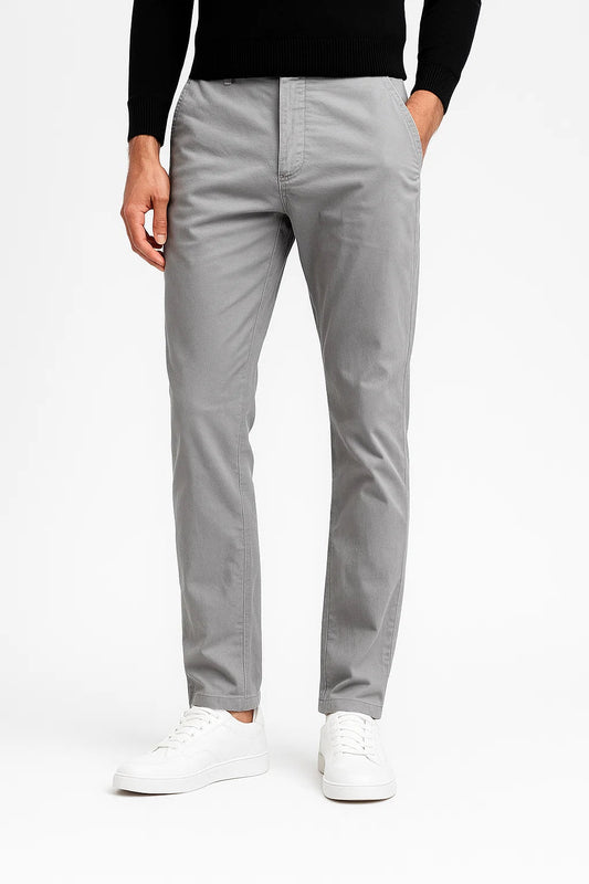 Pantalon Chino Droit pour Homme avec Taille Confortable | Idéal pour le Travail et les Sorties Quotidiennes