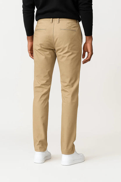Pantalon Chino Droit pour Homme avec Taille Confortable | Idéal pour le Travail et les Sorties Quotidiennes