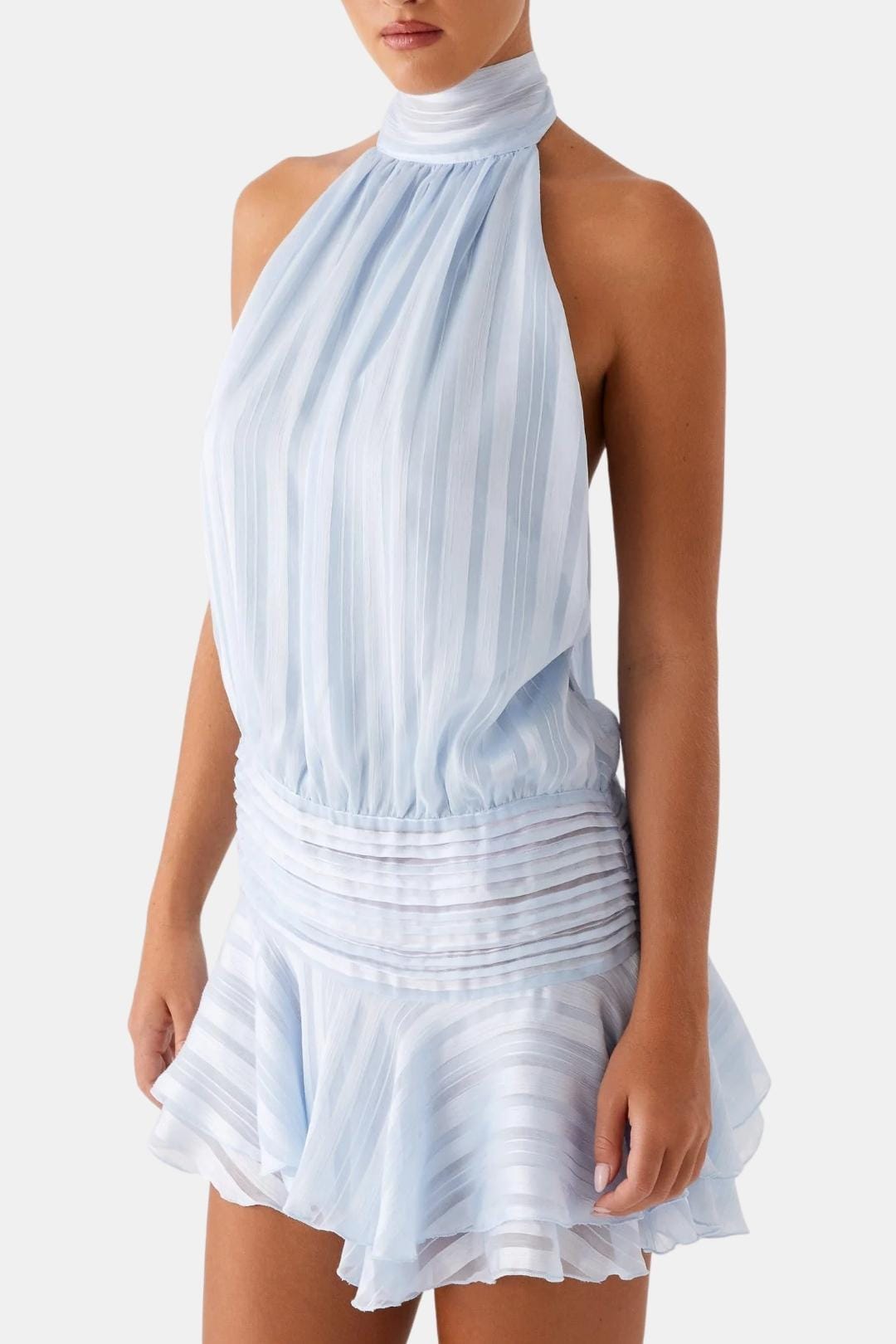 Robe Mini Avec Col Halter Et Dos Ouvert Pour Femme | Idéal Pour Soirées Et Événements