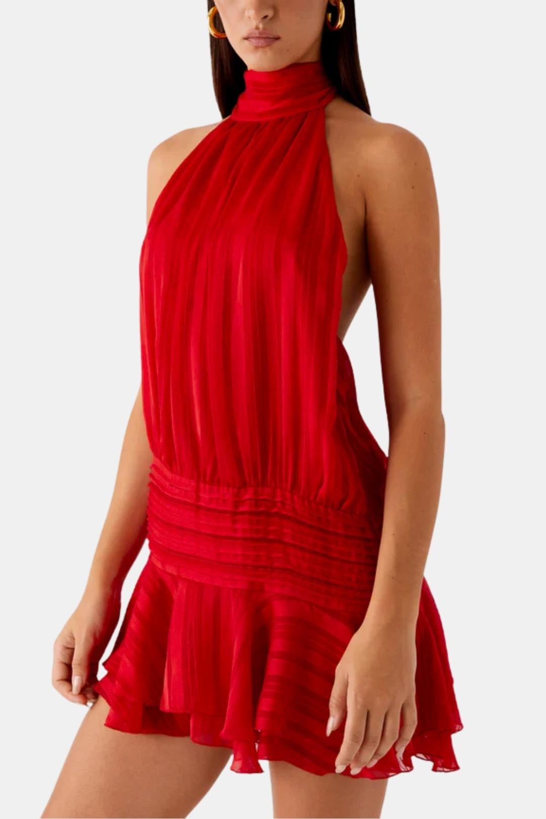 Robe Mini Avec Col Halter Et Dos Ouvert Pour Femme | Idéal Pour Soirées Et Événements
