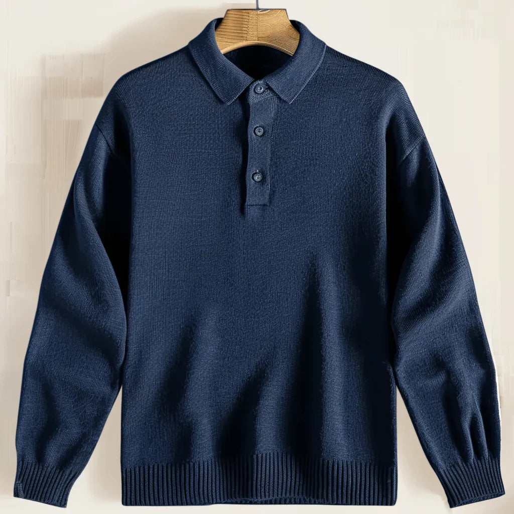 Pull À Manches Longues Pour Homme Avec Col Polo Et Coupe Standard Pour Adulte | Idéal Pour Usage Quotidien Et Occasions Variées
