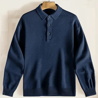Pull À Manches Longues Pour Homme Avec Col Polo Et Coupe Standard Pour Adulte | Idéal Pour Usage Quotidien Et Occasions Variées