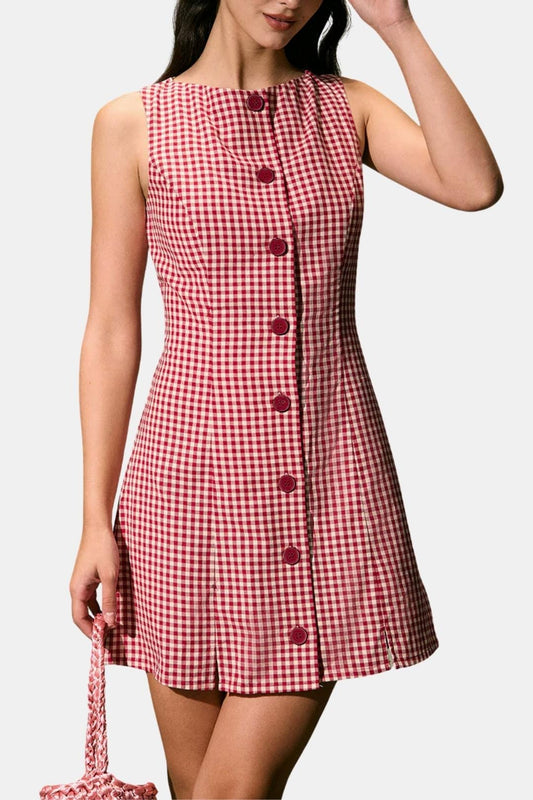 Robe Mini avec Col Bateau et Coupe A-Line pour Femme | Idéal pour Été et Quotidien