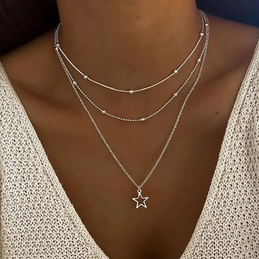 Parure Collier et Boucles d’Oreilles avec Détails Célestes pour Femme | Idéale pour les Occasions Spéciales