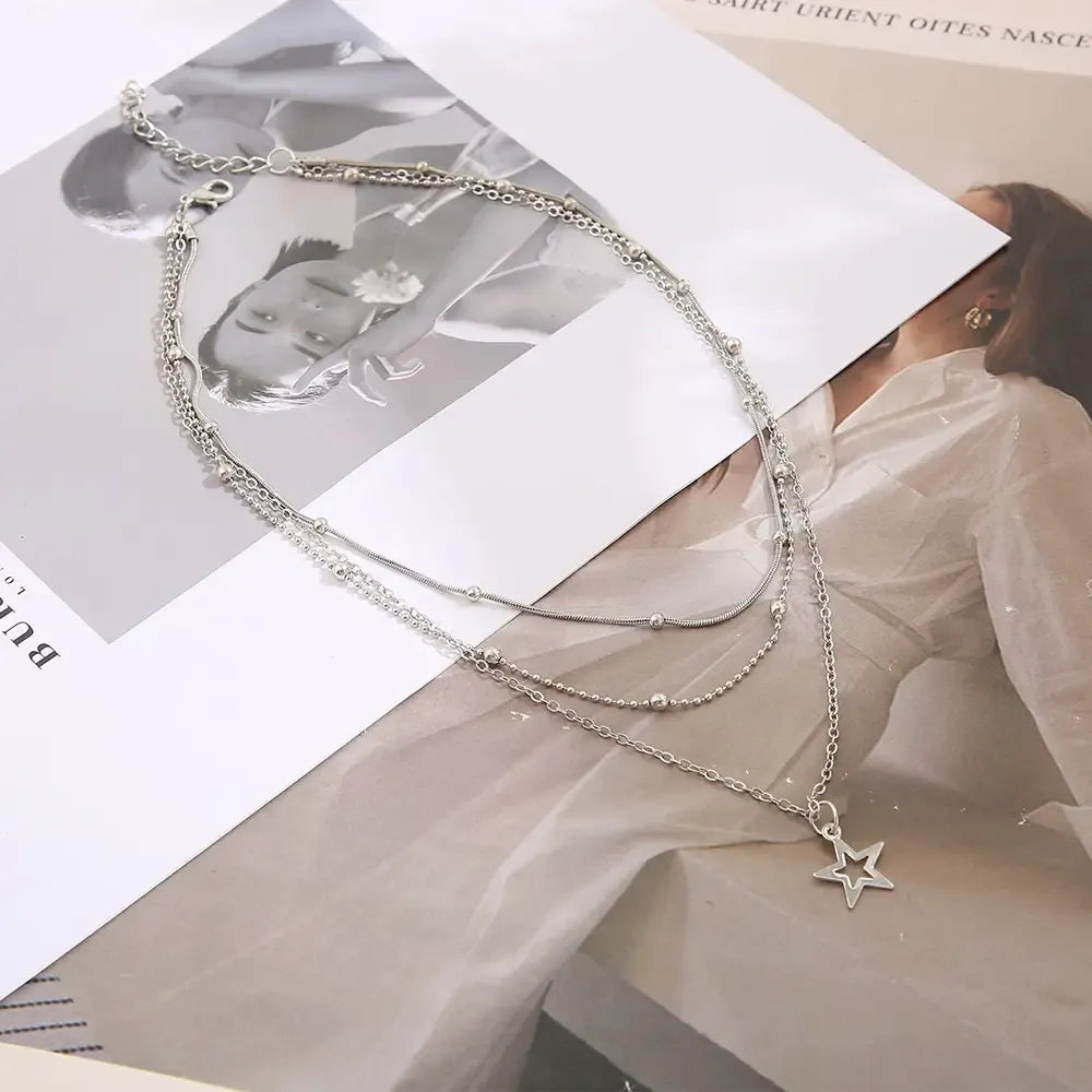 Parure Collier et Boucles d’Oreilles avec Détails Célestes pour Femme | Idéale pour les Occasions Spéciales