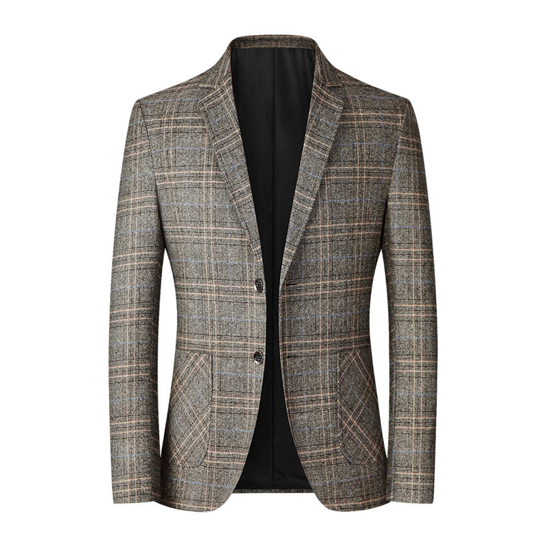 Blazer À Carreaux Avec Fermeture Boutonnée Pour Homme | Idéal Pour Usage Quotidien Et Occasions