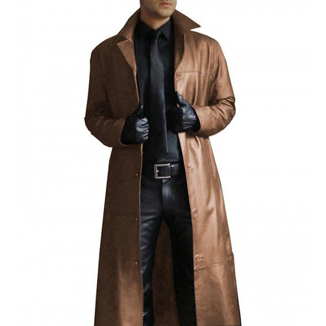 Manteau Long d’Hiver avec Col Revers et Poches pour Hommes | Idéal pour Automne et Hiver