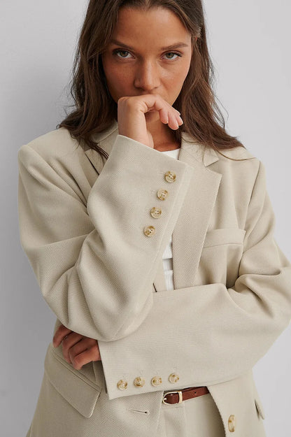 Blazer À Coupe Regular Avec Revers Classiques Pour Femme | Idéal Pour Le Travail Et Les Occasions Formelles