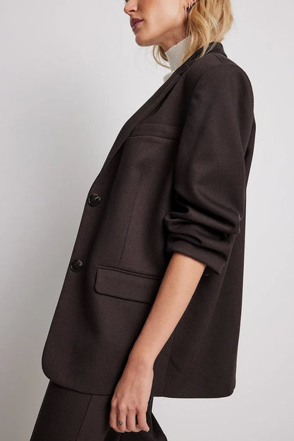 Blazer À Coupe Regular Avec Revers Classiques Pour Femme | Idéal Pour Le Travail Et Les Occasions Formelles