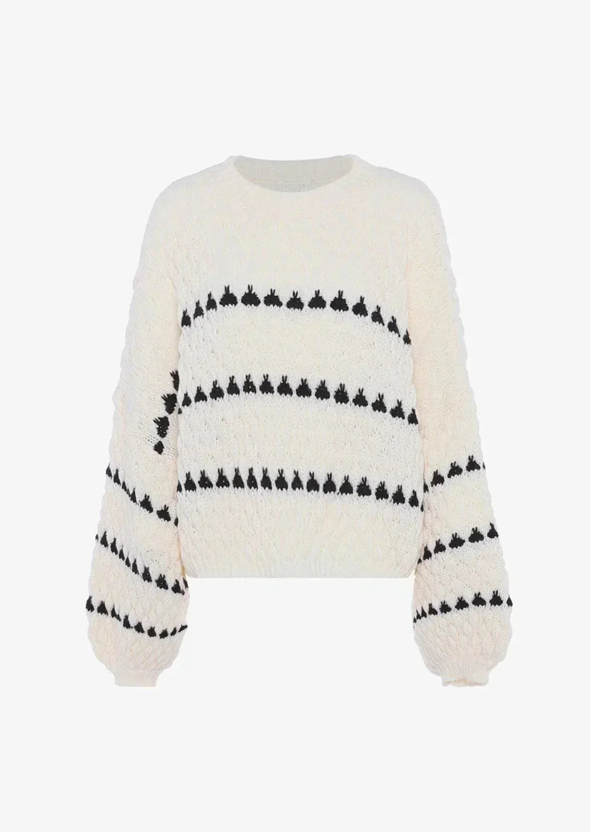 Pull à Manches Longues avec Manches Lanternes et Maille Épaisse pour Femmes | Idéal pour l’Hiver