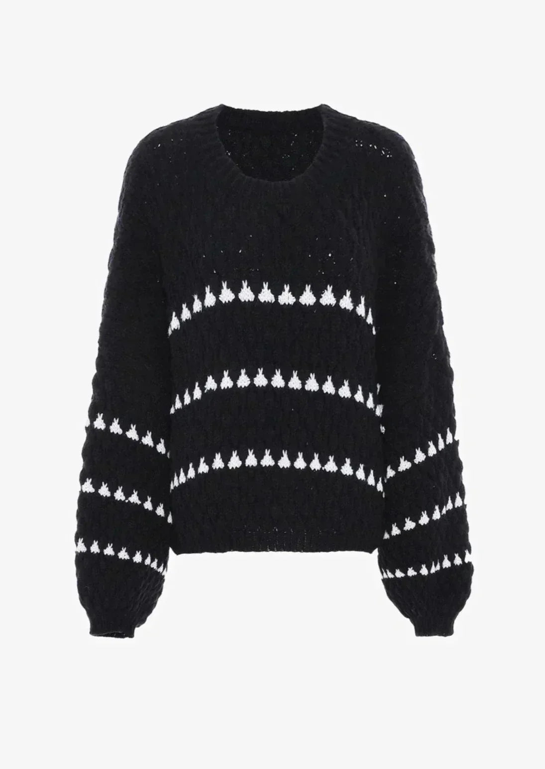 Pull à Manches Longues avec Manches Lanternes et Maille Épaisse pour Femmes | Idéal pour l’Hiver