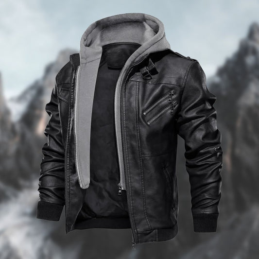 Veste à Capuche avec Fermeture Éclair et Détails Côtelés pour Homme | Idéale pour l’Automne et l’Hiver