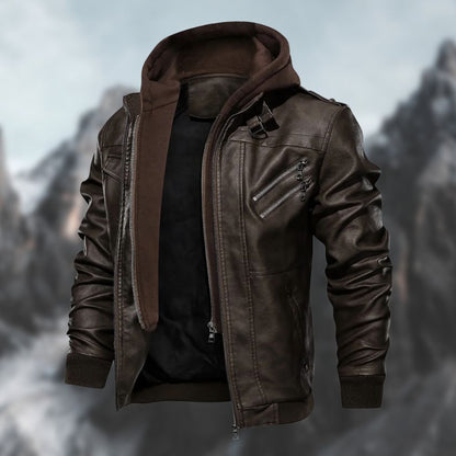 Veste à Capuche avec Fermeture Éclair et Détails Côtelés pour Homme | Idéale pour l’Automne et l’Hiver