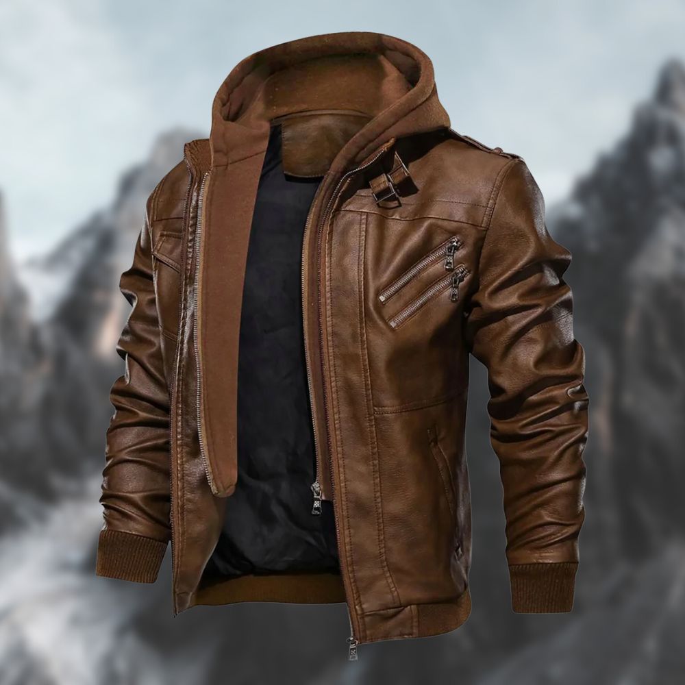 Veste à Capuche avec Fermeture Éclair et Détails Côtelés pour Homme | Idéale pour l’Automne et l’Hiver