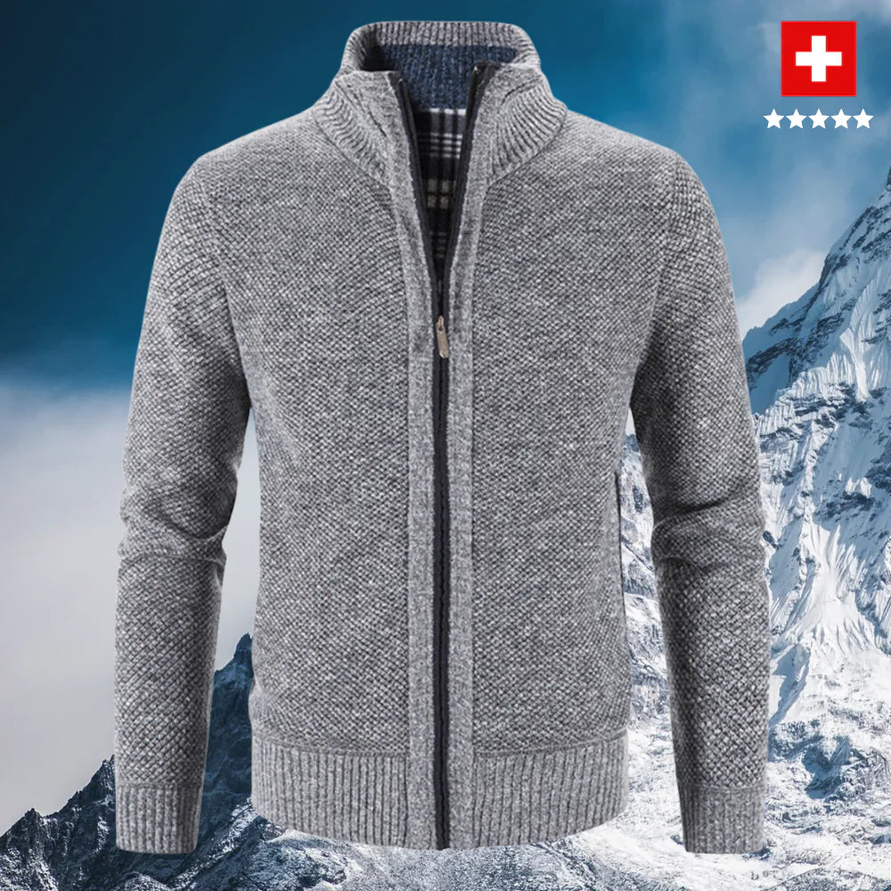 Cardigan à Manches Longues avec Col en V pour Homme | Idéal pour Bureau et Hiver