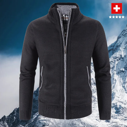 Cardigan à Manches Longues avec Col en V pour Homme | Idéal pour Bureau et Hiver