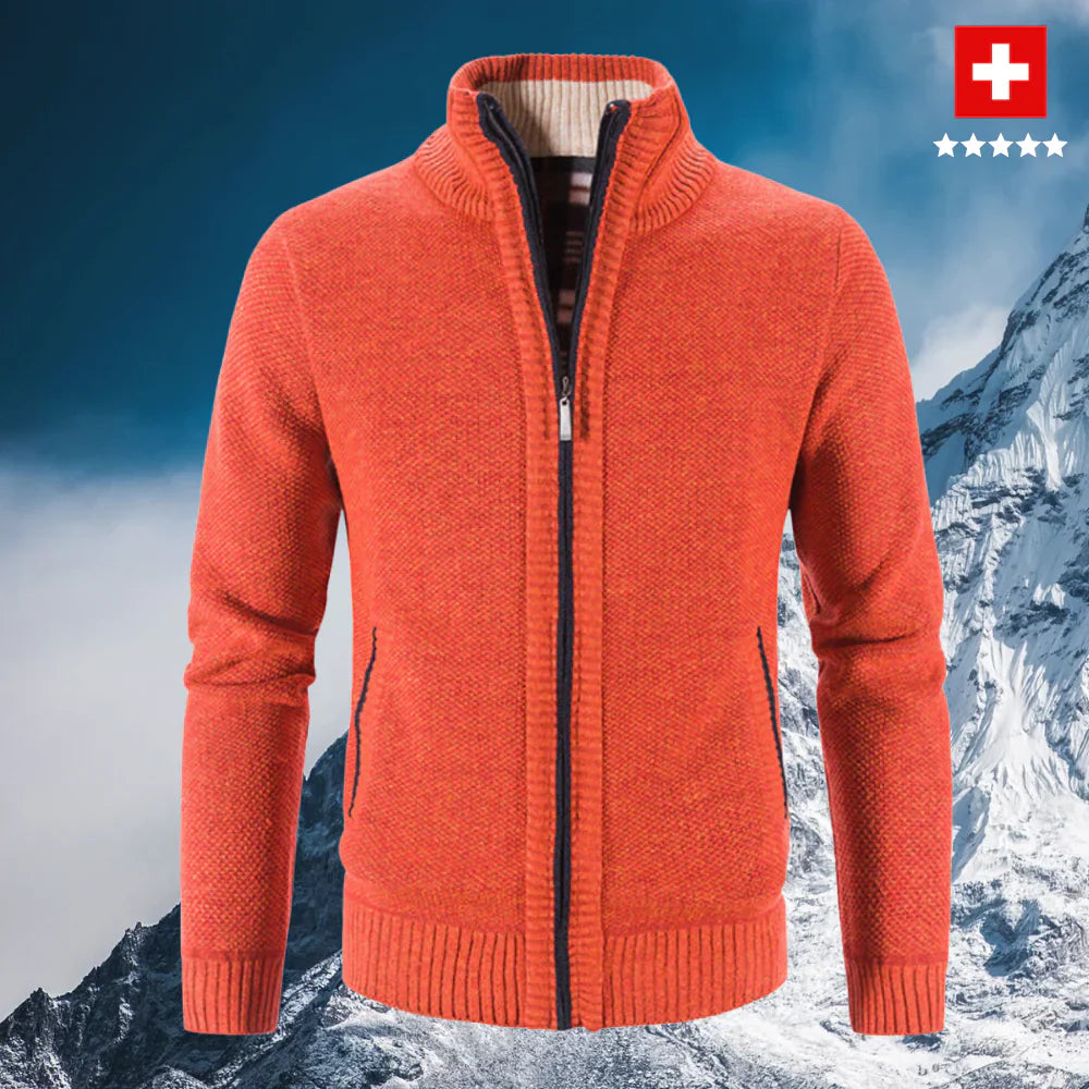 Cardigan à Manches Longues avec Col en V pour Homme | Idéal pour Bureau et Hiver