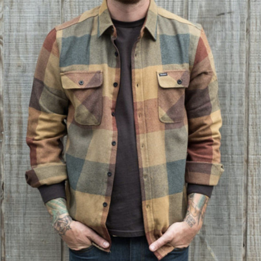 Surchemise à Carreaux avec Fermeture Boutonnée pour Homme | Idéal pour la Mi-Saison