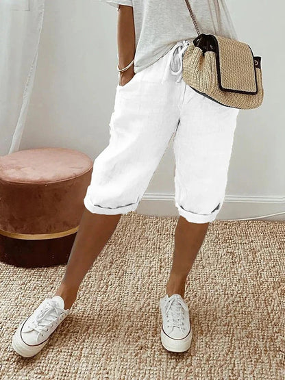 Shorts avec Taille Élastique et Poches Latérales pour Femme | Idéaux pour l’Été et un Usage Quotidien
