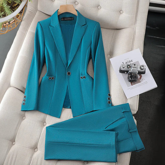 Ensemble Blazer Et Pantalon Coordonné Pour Femme | Idéal Pour Un Usage Professionnel Et Formel