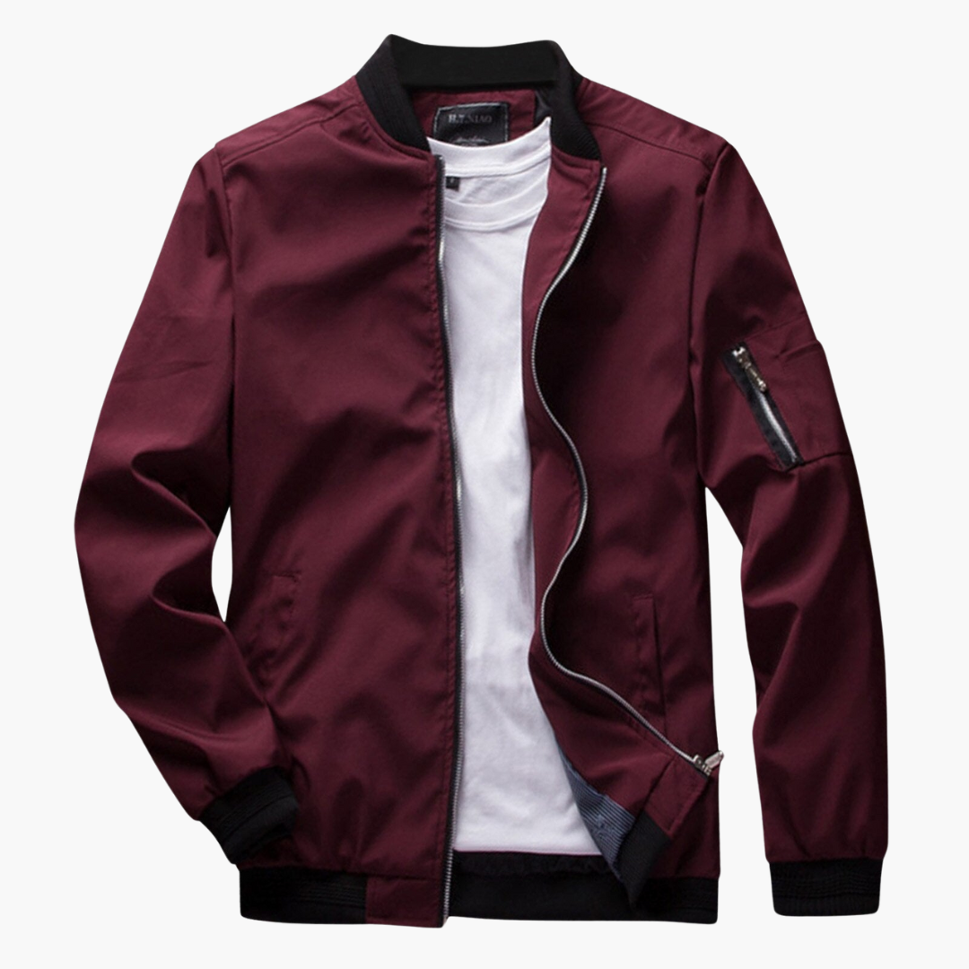 Veste Bomber Avec Poches Zippées Et Coupe Classique Pour Homme | Idéal Pour La Mi-Saison Et Un Usage Quotidien
