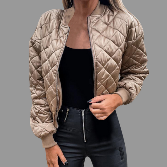 Veste Matelassée à Fermeture Zippée pour Femme | Idéale pour la Mi-Saison et les Journées Fraîches