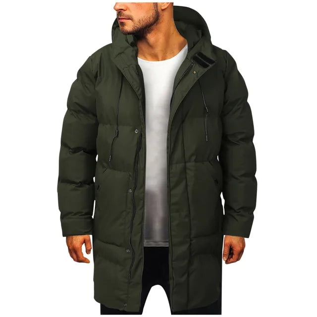Manteau Long avec Fermeture et Poches pour Homme | Idéal pour l’Hiver