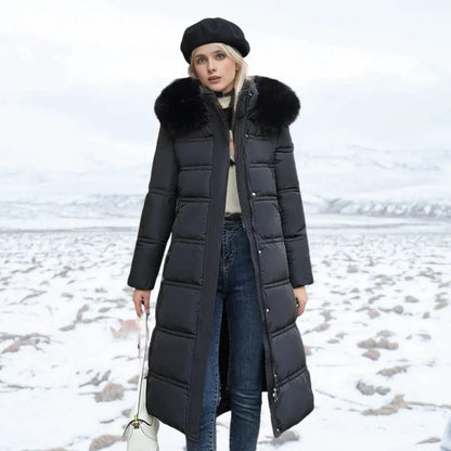 Manteau Long d’Hiver avec Col Montant pour Femme | Idéal pour la Saison Froide