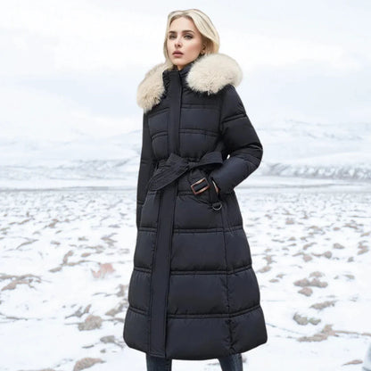Manteau Long d’Hiver avec Col Montant pour Femme | Idéal pour la Saison Froide