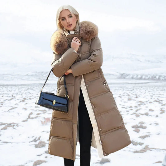 Manteau Long d’Hiver avec Col Montant pour Femme | Idéal pour la Saison Froide