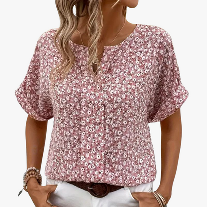 Blouse à Imprimé Floral et Coupe Classique pour Femme | Idéale pour le Travail ou les Dîners Décontractés