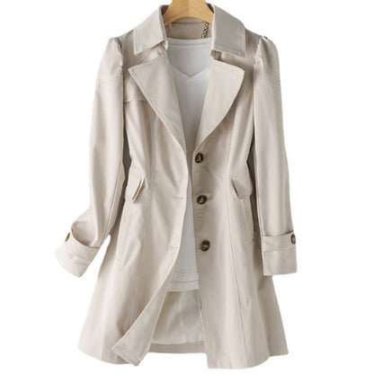 Manteau Long Coupe-Vent avec Capuche pour Femme | Idéal pour la Mi-Saison et les Jours de Pluie