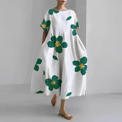 Robe Midi à Imprimé Floral Coupe Décontractée pour Femme | Idéale pour un Usage Quotidien et des Occasions Décontractées