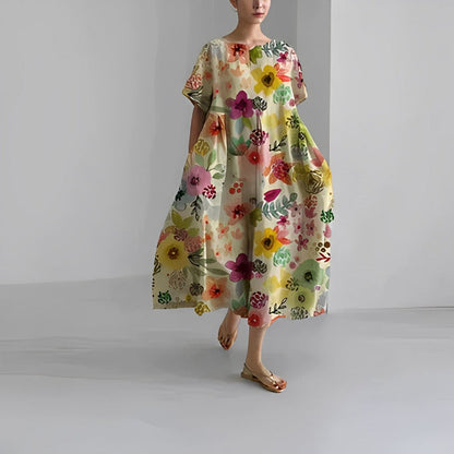 Robe Midi à Imprimé Floral Coupe Décontractée pour Femme | Idéale pour un Usage Quotidien et des Occasions Décontractées