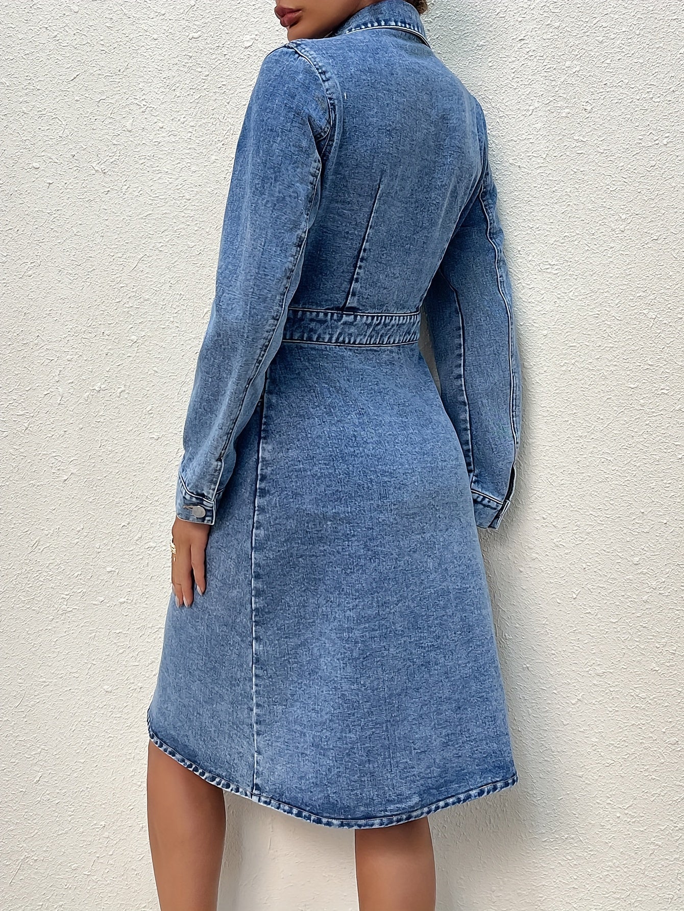 Robe Midi Avec Fermeture Boutonnée Pour Femmes | Idéale Pour Un Usage Quotidien Et Décontracté