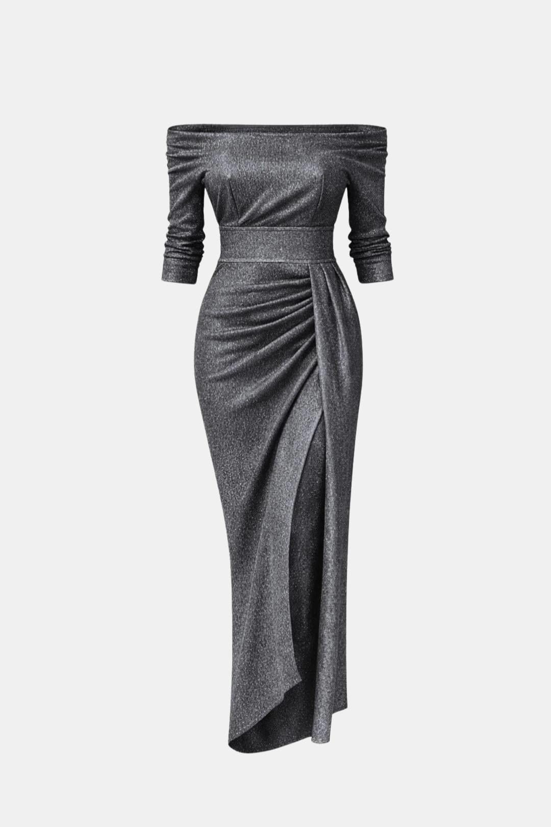 Robe Longue Avec Encolure Épaules Dénudées Pour Femme | Idéale Pour Les Soirées D’été Et Occasions Spéciales