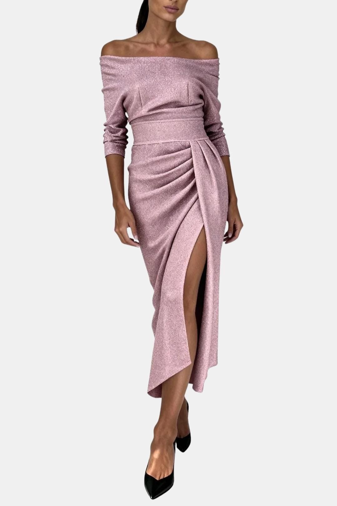 Robe Longue Avec Encolure Épaules Dénudées Pour Femme | Idéale Pour Les Soirées D’été Et Occasions Spéciales