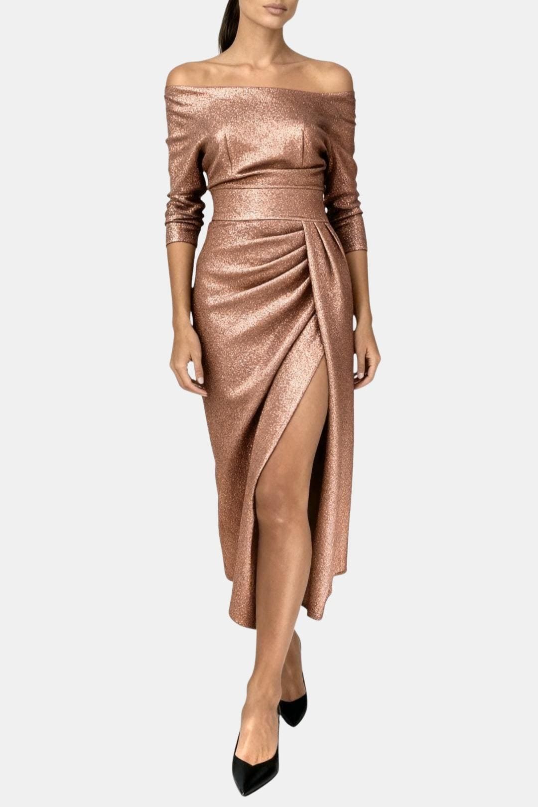 Robe Longue Avec Encolure Épaules Dénudées Pour Femme | Idéale Pour Les Soirées D’été Et Occasions Spéciales