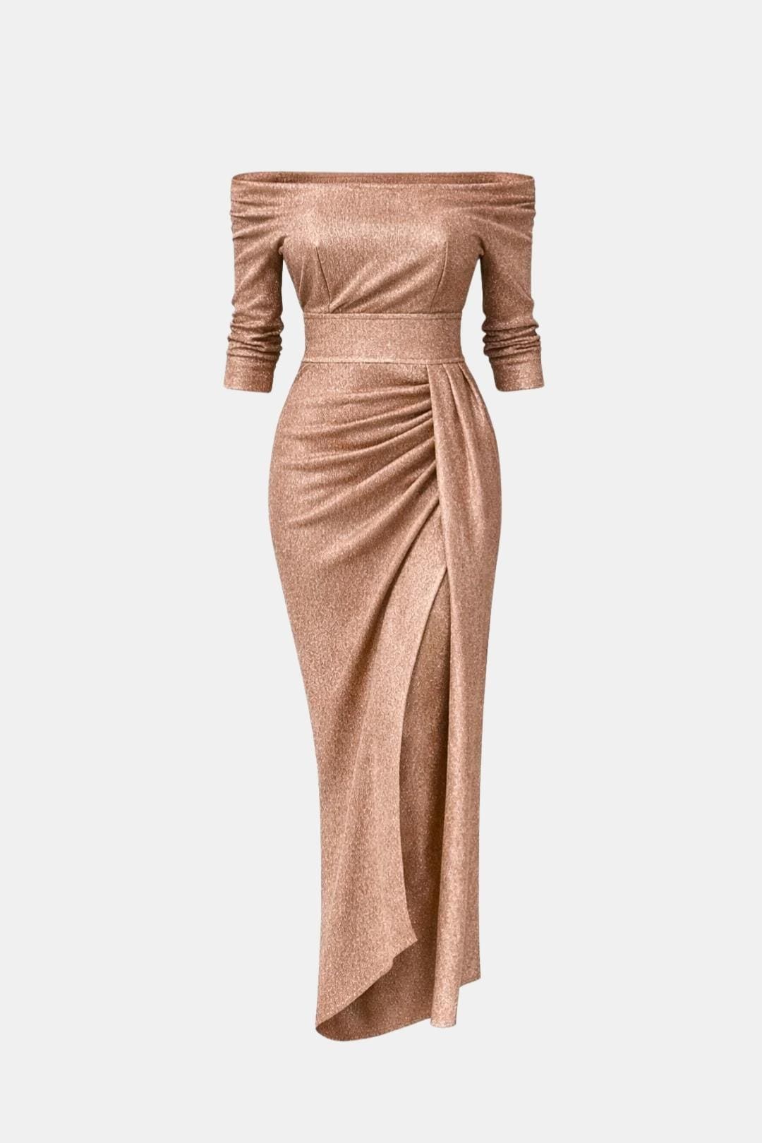 Robe Longue Avec Encolure Épaules Dénudées Pour Femme | Idéale Pour Les Soirées D’été Et Occasions Spéciales