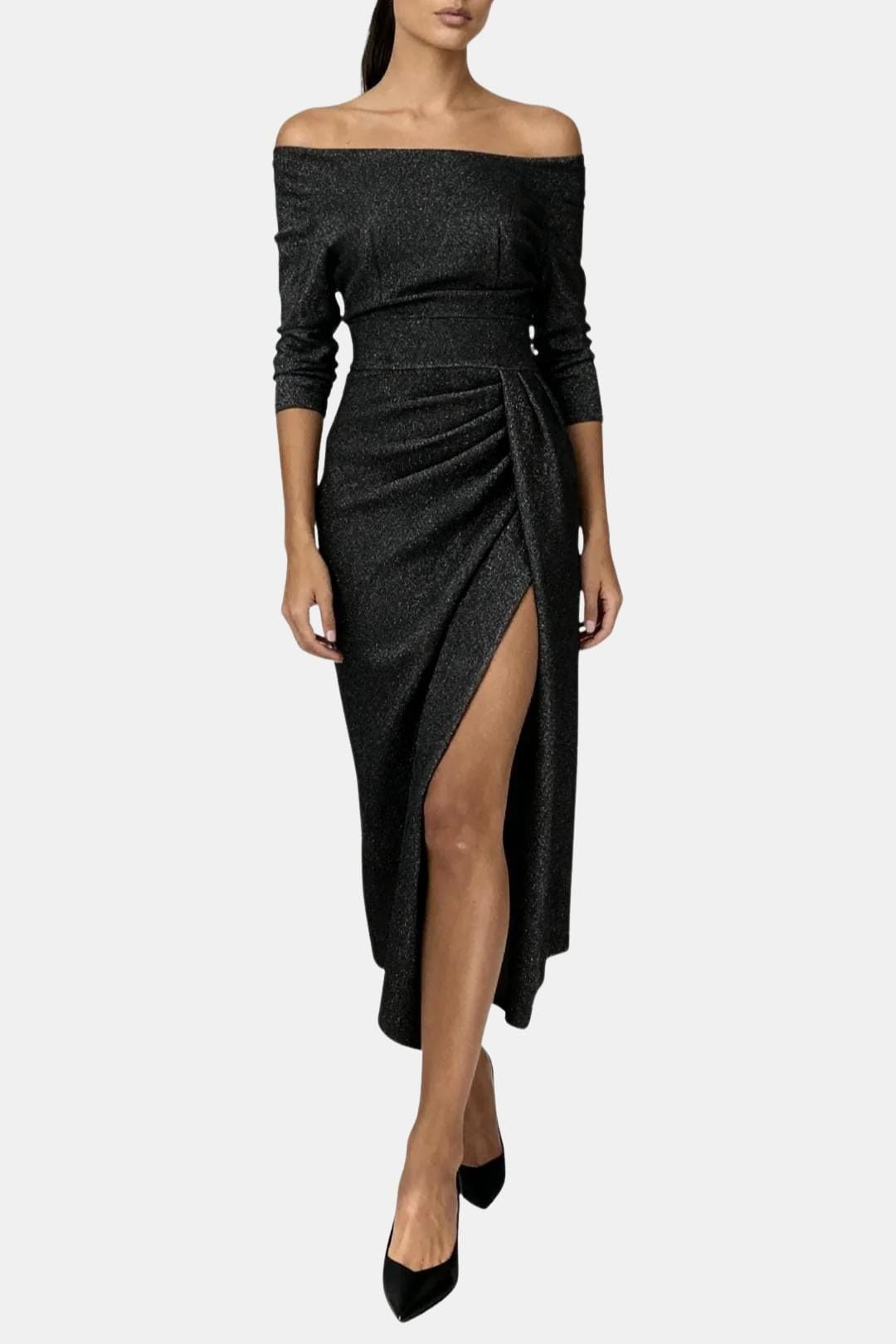 Robe Longue Avec Encolure Épaules Dénudées Pour Femme | Idéale Pour Les Soirées D’été Et Occasions Spéciales