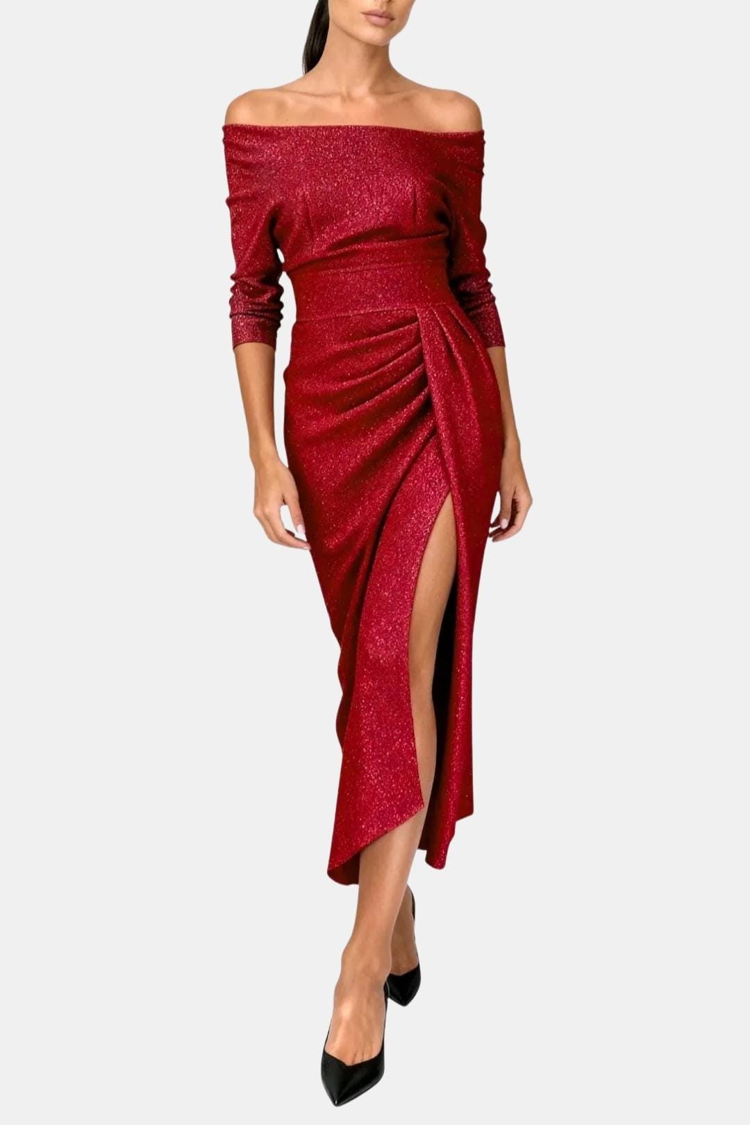 Robe Longue Avec Encolure Épaules Dénudées Pour Femme | Idéale Pour Les Soirées D’été Et Occasions Spéciales