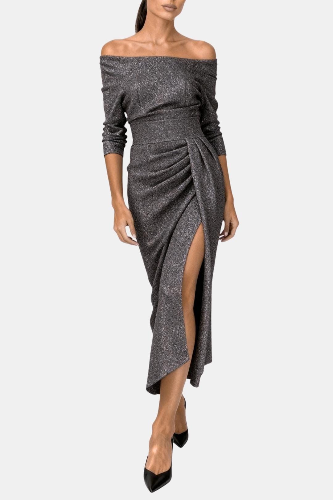 Robe Longue Avec Encolure Épaules Dénudées Pour Femme | Idéale Pour Les Soirées D’été Et Occasions Spéciales