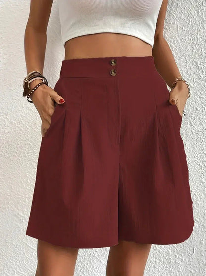 Short à Taille Haute avec Coupe Ample pour Femme | Idéal pour l'Été
