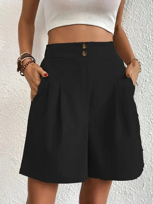 Short à Taille Haute avec Coupe Ample pour Femme | Idéal pour l'Été