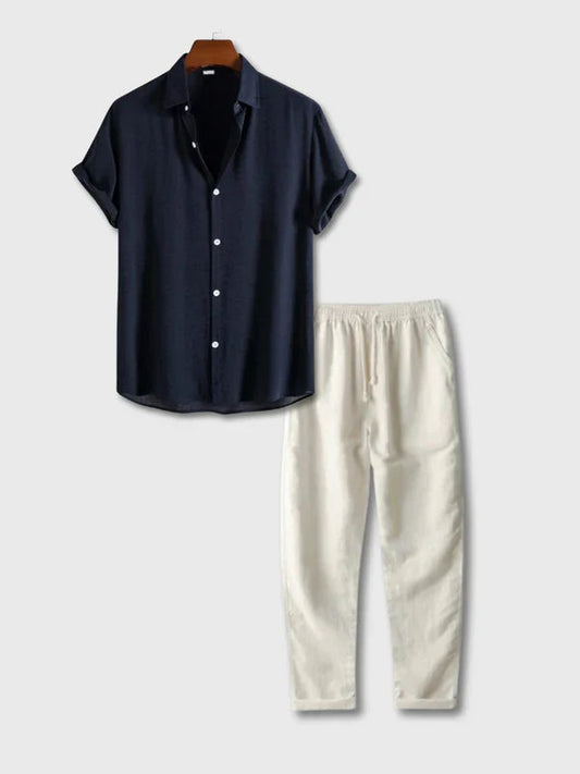 Ensemble D’été Avec Fermeture Boutonnée Pour Homme | Idéal Pour Les Soirées Estivales
