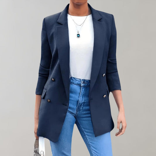 Veste Blazer À Manches Longues pour Femme | Idéale pour Le Travail Ou Les Occasions Formelles