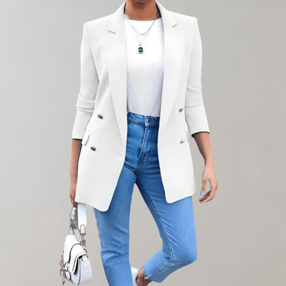 Veste Blazer À Manches Longues pour Femme | Idéale pour Le Travail Ou Les Occasions Formelles