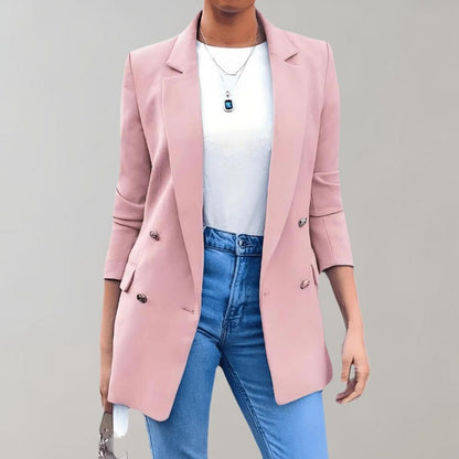 Veste Blazer À Manches Longues pour Femme | Idéale pour Le Travail Ou Les Occasions Formelles